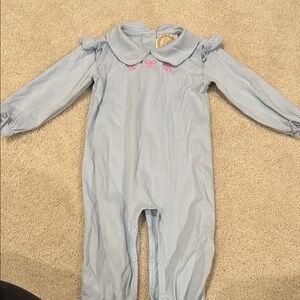 Blue Kids One Piece with Pink Accents